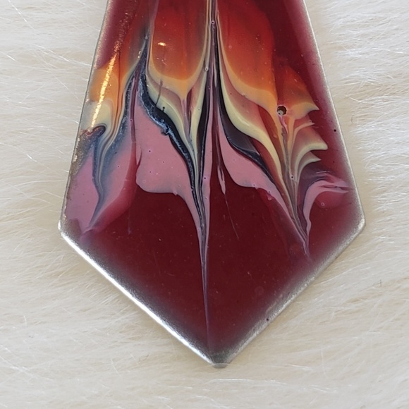 Vintage Sheffield England Enamel Fision Earrings - Picture 4 of 5